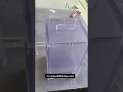 100mm x140mm x195mm مخازن کوچک شفاف PVC با یک پوشش برای آزمایشگاه