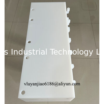 High-Temperature Resistant PFA Welded Tank with Seamless Construction and Customizable Ports for Chemical Storage